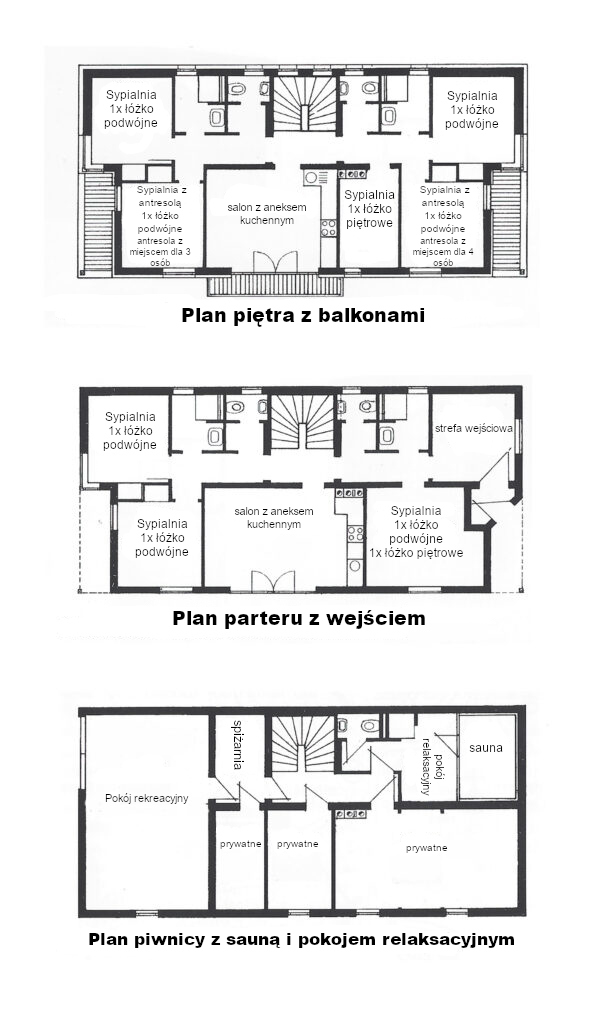 Rozkład pomieszczeń w domu wakacyjnym Römerhütte