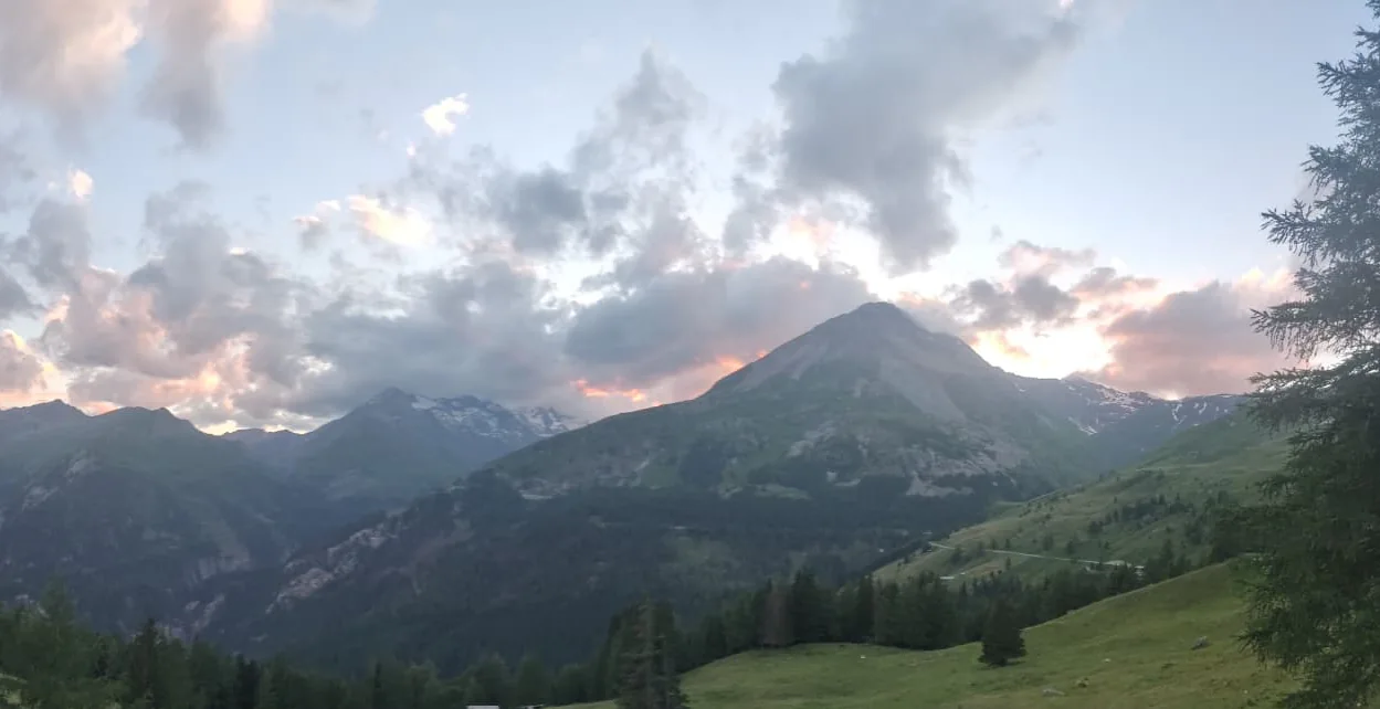 Abendrot Richtung Großglockner und Spielmann vom Kasereck