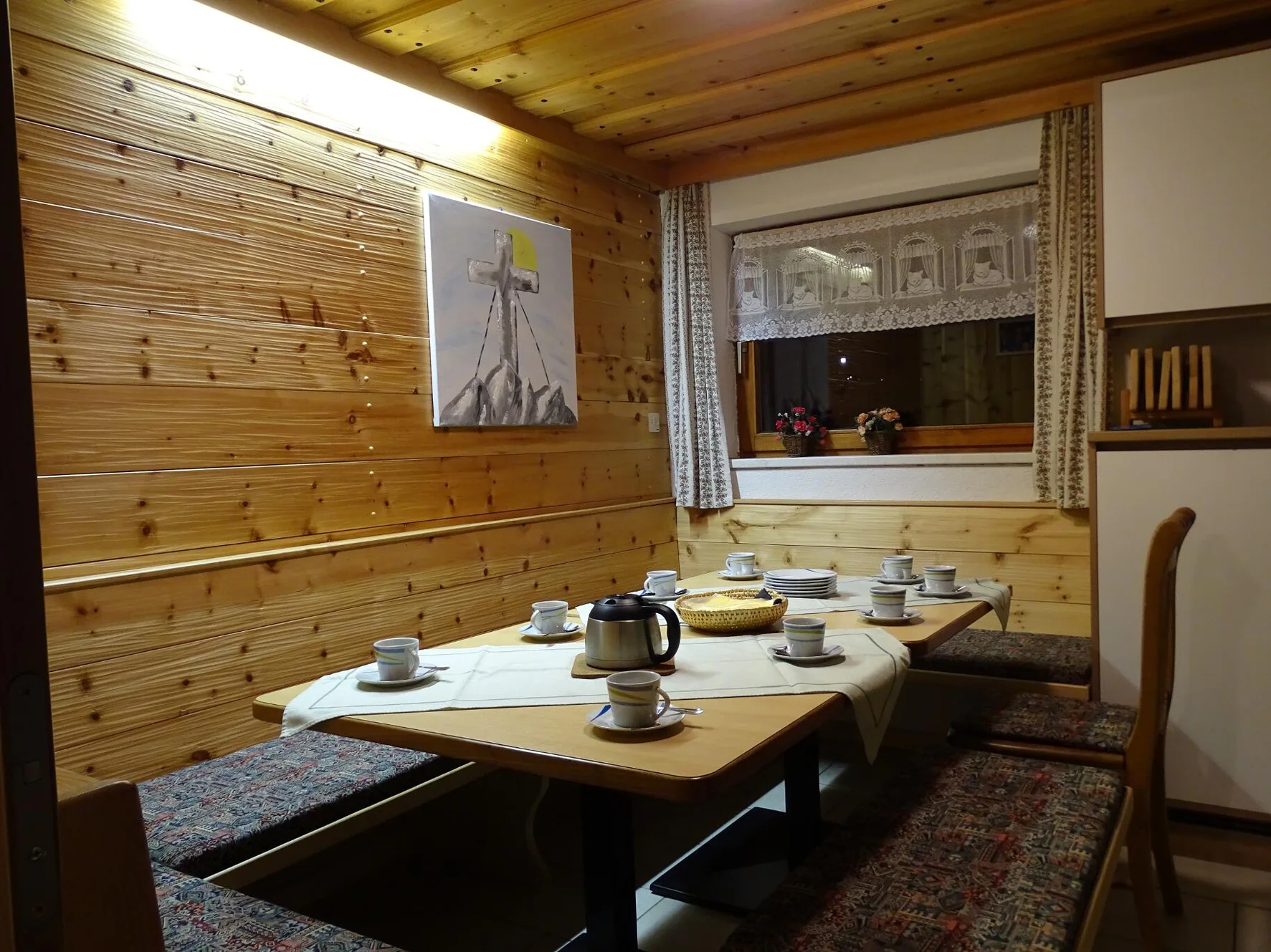 Sitzecke in der Küche des Ferienhaus Anderles-Alm
